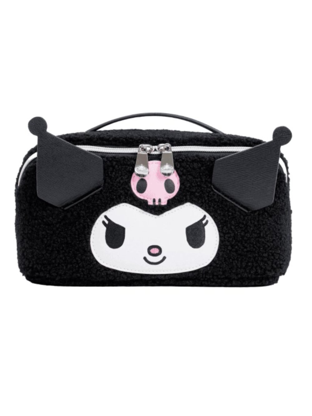 *NWOT Kuromi Large Unfold Black and Pink Sherpa Travel Bag